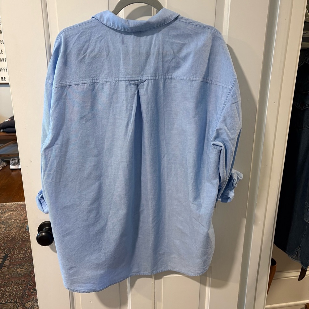 Old Navy Light Blue Women's Button Down Shirt - Picture 2 of 2